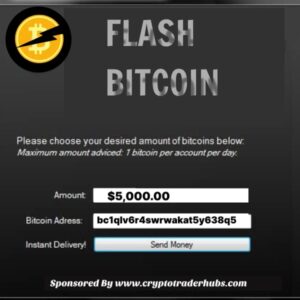 Buy the best Flash bitcoin. min $1000 btc