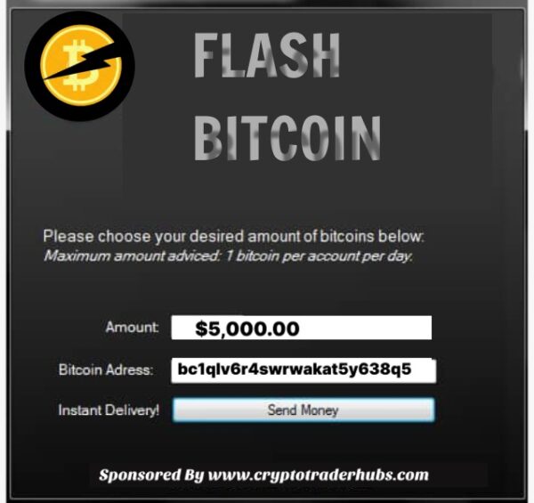 Buy the best Flash bitcoin. min $1000 btc